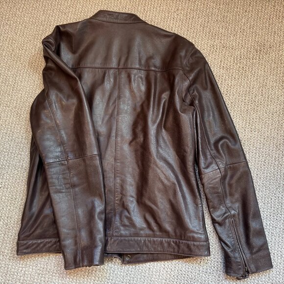Gorgeous Ted Baker Brown Leather Jacket - Excellent Condition! - Picture 5 of 6